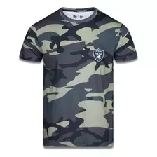 Camiseta New Era Raiders Nfl Estampa Militar P