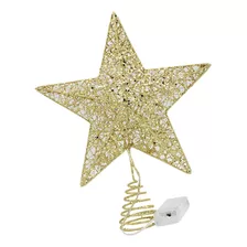 Estrela Superior Da Árvore De Natal, Topo Da Ouro 30cmx33cm