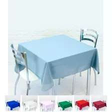 10 Toalha De Mesa Lisa 4 Cadeira Cozzilar Buffet Festa Casamento Kit Cor Azul Bebê