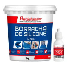 Borracha De Silicone Azul Redelease 1 Kg + Catalisador 