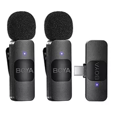 Microfone De Lapela Boya By-v20 Wireless Usb-c / 2mic