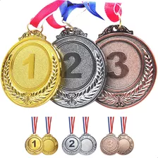 3pzs Medallas Deportivas De Oro/plata/bronce Para Ganadores