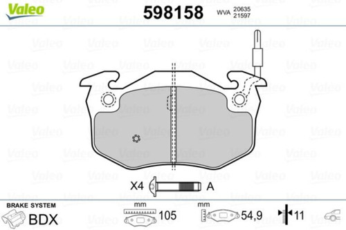 Balatas Traseras Renault Megane 1, Clio 2.0, Peugeot 206 1.6 Foto 2