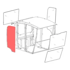 Vidro Traseiro Direito Motoniveladora Case 845b Acima 2011