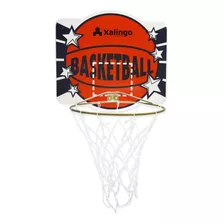 Tablero De Basket De Madera, Aro De Metal 37cm, Xalingo