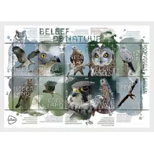 2020 Fauna- Aves Rapaces- Países Bajos (hojita Bloque) Mint