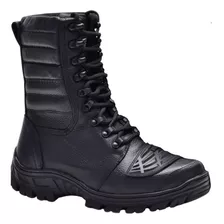 Coturno Bota Tatico Militar Fbi Rocan Bope Elite Couro 5168