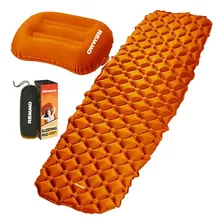 Colchón Inflable Remmo Sp01-p Color Naranja De 58cm X 188cm X 5cm