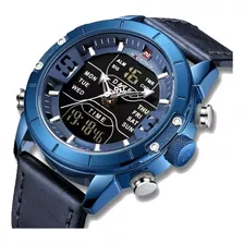 Reloj De Cuero Original Premiun Naviforce 9153s Cronometro