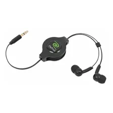 Retrak Retráctiles Auriculares Estéreo, Negro (etaudiobud).