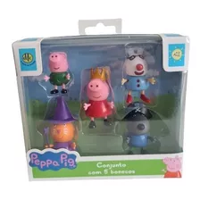 Boneca Peppa Pig - Conjunto Com 5 Personagens - Dtc