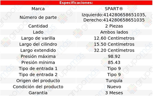 2 Amortiguadores De Cofre Spart Lr2 Land Rover 06/14 Foto 2