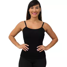 Blusa Regatinha Básica Feminina Casual Alça Fina Sem Bojo