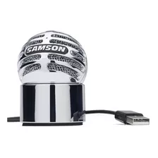 Microfono Usb Samson Meteorite Para Computadora Color Plateado