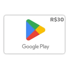 Cartão Google Play Store Brasil R$30 Reais Gift Card Digital