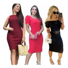 Kit 3 Vestidos Moda Evangélica Midi Barato Promoção 