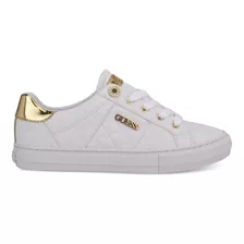 Tenis Mujer Gbg Guess Loven Sneakers Casuales Blanco Fashion