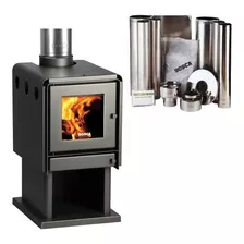 Calefactor Leña Bosca Limit 360 + Kit Chimenea 4m Pot 8.7 Kw