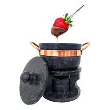 Fondue De Pedra Sabão 500 Ml Ideal P/ Queijo E Chocolate