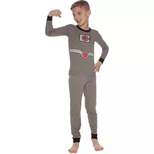 Conjunto De Pijama De Algodón Little Cyborg De La Liga De La