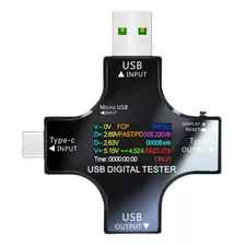 Testador De Voltagem Usb Tft Color Bluetooth Type-c Pd Digit