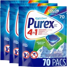 Paquetes De Detergente Para Ropa Purex 4 En 1, 210 Paquetes