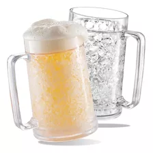 Luxail Tazas De Cerveza Para Congelador, Doble Pared, Vasos