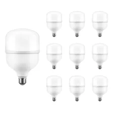 Kit 10 Lâmpadas Bulbo Led T70 20w Branco Frio 6500k Bivolt