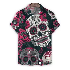 Camisa Holgada Casual De Talla Grande Para Hombre Del Día De