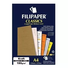 Papel Kraft (folha) Kraft Natural A4 180g. - Filiperson Cor Marrom