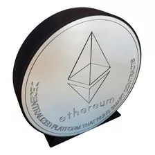 Símbolo 3d Ethereum - Letreiro De Mesa 16 Cm Criptomoeda