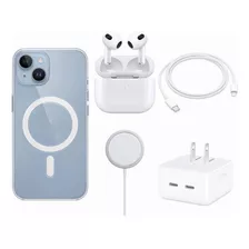 5 Kit Cargador Inalámbrico De 35w Para iPhone+audifono+funda