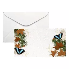 80 Mini Cartões Ilustrados Para Presentes + Envelopes Flores