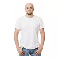 Camiseta Algodón Blanca Cuello Redondo 180 Gramos 