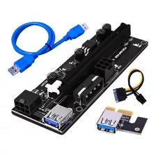 Riser Ver 009s Pcie 6pin 16x Mineria Pci Express Usb Black Color Negro