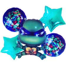 Globo Metalizados Tortuga Ninja Fiesta Cumpleaños Decoración