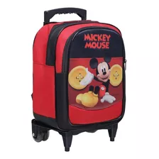 Mochila Escolar Meninos Infantil Mickey Com Rodinhas Minf2