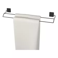 Suporte Toalha Duplo Para Parede Aço Dicarlo 60 Cm Cor Preto