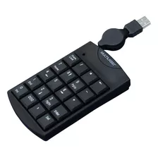 Teclado Numérico Usb Cabo Retrátil Preto Multilaser Tc230 Idioma Português