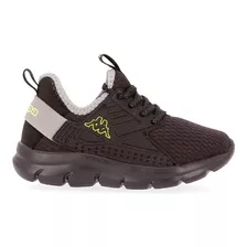 Zapatillas Kappa Porto Para Niños En Negro Y Verde | Stock C