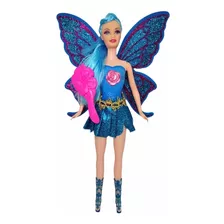 Boneca Fada Bailarina Com Asa Borboleta Infantil Menina P/e