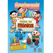 Livro Infantil 3 Em 1 Atividades P/ Divertir Turma Da Mônica