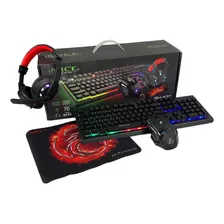 Combo Gaming Imice Gk470 Mouse + Teclado + Auriculares + Pad