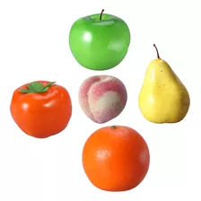 5 Peças De Adereços De Simulação De Frutas De Plástico Para