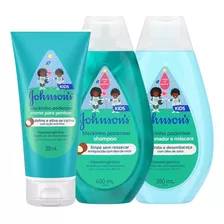 Kit Shampoo, Cond. E Creme Johnson's Kids Blackinho Poderoso