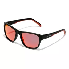 Gafas De Sol Polarizadas Hawkers Owens Para Hombre Y Mujer Lente Rojo Varilla Negro Armazón Negro Diseño Mirror