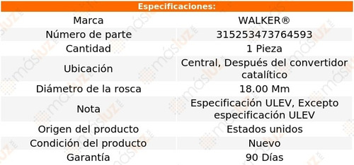 Sensor Ox O2 Central, Despus Cc Volvo V60 2.0l 4 Cil 15/18 Foto 6