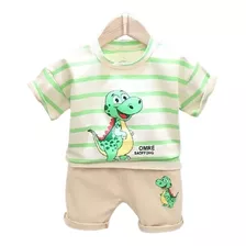 Conjunto De Verano Niño 2 Piezas Dinosaurio Entretenido