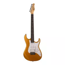 Guitarra Elétrica Tagima Tw Series Tg-520 De Tília Metallic Gold Yellow Metálico Com Diapasão De Madeira Técnica