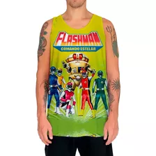 C1 Camiseta Regata Flashman Clássico Cinema T...